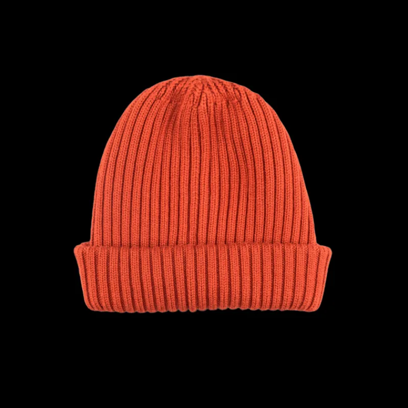 bonnet__ctes_unisexe_en_l_0-8.webp Doré Doré Bonnets^Bonnet à côtes unisexe en laine, soie et cachemire - Orange minium