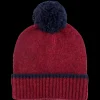 Doré Doré Bonnets^Bonnet à pompon en laine polaire - foncé et bleu