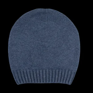 Doré Doré Bonnets^Bonnet unisexe en laine et cachemire - Bleu corsaire