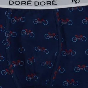 Doré Doré Caleçons & Boxer^Boxer homme en coton fantaisie bicyclettes - Bleu Voilier & Bleu Drapeau