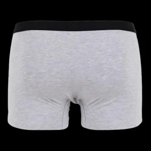 Doré Doré Caleçons & Boxer^Boxeur pour homme en coton stretch mélangé uni avec bande élastique portant le logo de la marque - Gris Rocheux