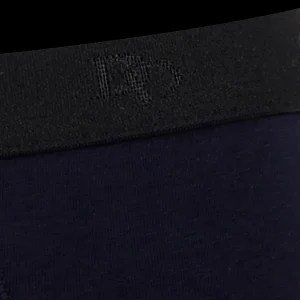 Doré Doré Caleçons & Boxer^Boxeur pour homme en coton stretch uni avec bande élastique siglée - Bleu marine foncé