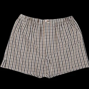 Doré Doré Caleçons & Boxer^Caleçon homme en coton à motif - Bleu marine & terre
