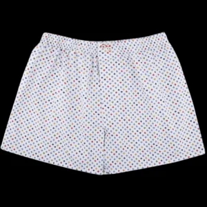 Doré Doré Caleçons & Boxer^Caleçon homme en coton à motifs - Blanc & Jaune Papaye
