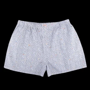 Doré Doré Caleçons & Boxer^Caleçon homme en coton à motif - Bleu Bassin & Rouge Ponceau