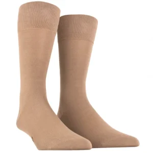 Homme Doré Doré Chaussettes^Chausettes DD beiges en fil d'écosse