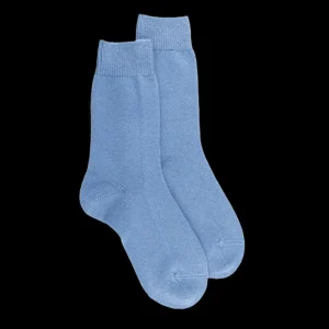Femme Doré Doré Chaussettes^Chaussettes Douceur en laine mérinos et cachemire - Bleu ciel