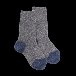 Enfant Doré Doré Chaussettes^Chaussettes enfant laine polaire - Gris et turquoise