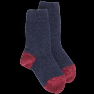 Enfant Doré Doré Chaussettes^Chaussettes enfant laine polaire - Bleu et rouge