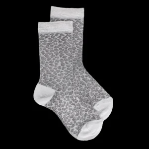 Enfant Doré Doré Chaussettes | Socquettes^Chaussettes enfant port en viscose à motif léopard stylisé - Gris