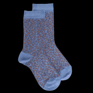 Enfant Doré Doré Chaussettes | Socquettes^Chaussettes enfant port en viscose à motif léopard stylisé - Mauve