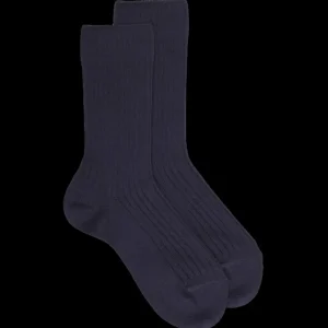Enfant Doré Doré Chaussettes^Chaussettes enfants en laine mérinos - Bleu marine