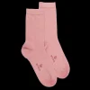 Femme Doré Doré Chaussettes^Chaussettes femme fines en coton égyptien - Rose Praline