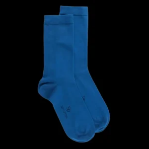 Femme Doré Doré Chaussettes^Chaussettes femme Soft Coton à bord souple - Bleu Cosmos