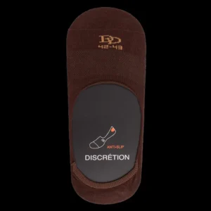 Homme Doré Doré Invisibles^Chaussettes homme invisibless et fines en fil d'Écosse - Marron cacao