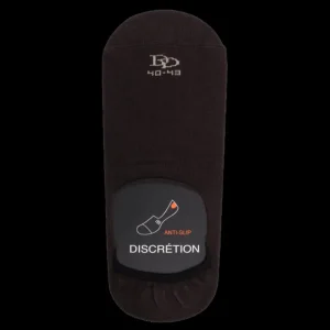 Homme Doré Doré Invisibles^Chaussettes homme invisibles en coton égyptien - Marron Chocolat
