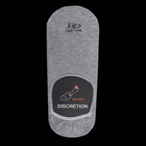 Homme Doré Doré Invisibles^Chaussettes homme invisibles en coton égyptien - Gris Rocheux