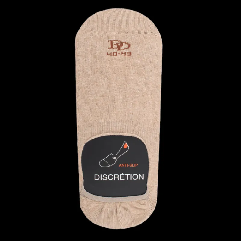 chaussettes_homme_invisib_0-7.webp Homme Doré Doré Invisibles^Chaussettes homme invisibles en coton égyptien - Beige Sable