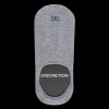Homme Doré Doré Invisibles^Chaussettes invisibles homme en coton bouclettes et bandes anti-glisse - Gris