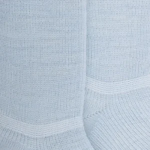 Enfant Doré Doré Chaussettes Hautes^Chaussettes longues à côtes pour enfants, en laine unie - Bleu Vague