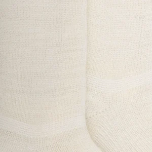 Enfant Doré Doré Chaussettes Hautes^Chaussettes longues à côtes pour enfants, en laine unie - Écru