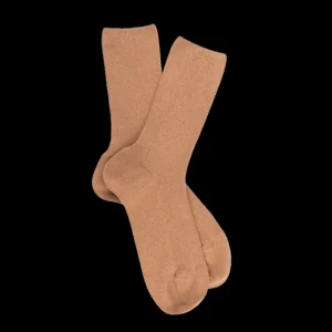Femme Doré Doré Chaussettes^Chaussettes sans bord élastique en coton égyptien - Spécial jambes sensibles - désert