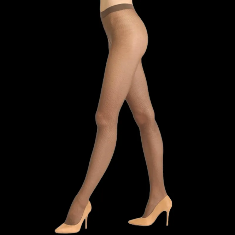 collant_au_motif_ventail__0.webp Femme Doré Doré Collants^Collant au motif éventail - Marron 20 deniers