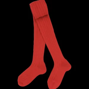 Enfant Doré Doré Collants^Collant enfant côtelé en coton doux - Rouge
