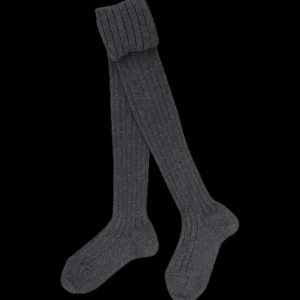 Enfant Doré Doré Collants^Collant enfant côtelé en coton doux - Gris suie