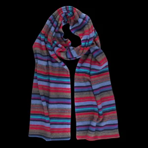 Doré Doré Écharpes^Echarpe en laine douce et cachemire - Rayures multicolores