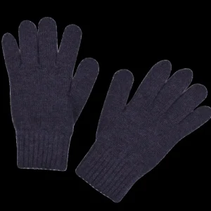 Doré Doré Gants^Gants enfant en laine, soie et cachemire - Bleu foncé