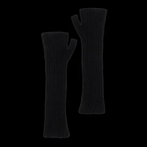 Doré Doré Gants^Gants longs unisexes unis en laine et cachemire sans doigts -