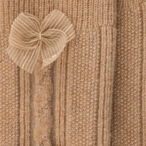 Enfant Doré Doré Chaussettes Hautes^Mi-bas en laine et cachemire torsadée à nœud -