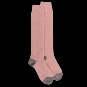 Femme Doré Doré Chaussettes Hautes^Mi-bas femme en laine polaire - Rose Praline