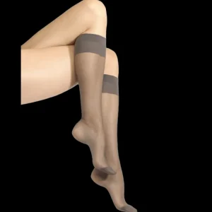Femme Doré Doré Chaussettes Hautes^Mi-bas femme matité 20 deniers - Gris
