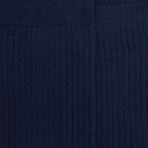 Homme Doré Doré Chaussettes Hautes^Mi-bas homme côtelés 100% fil d'écosse - Bleu marine