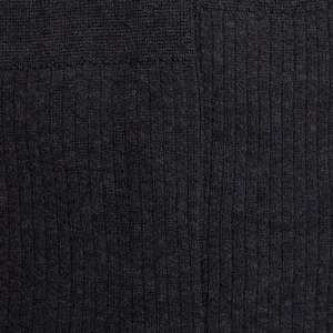 Homme Doré Doré Chaussettes Hautes^Mi-bas homme côtelés 100% fil d'écosse - Gris anthracite