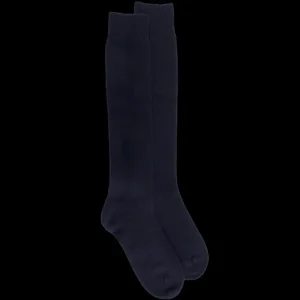 Homme Doré Doré Chaussettes Hautes^Mi-bas homme douceur en laine et cachemire - Bleu foncé