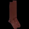 Homme Doré Doré Chaussettes Hautes^Mi-bas homme fins en coton égyptien - Marron cacao