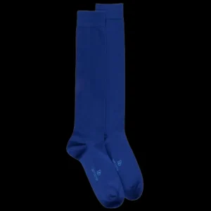 Homme Doré Doré Chaussettes Hautes^Mi-bas homme fins en coton égyptien - Bleu France