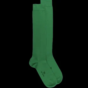 Homme Doré Doré Chaussettes Hautes^Mi-bas homme fins en coton égyptien - Vert Herbage