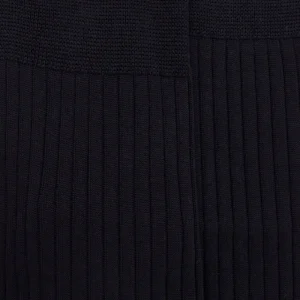 Homme Doré Doré Chaussettes Hautes^Mi-bas homme luxe 100% fil d'Ecosse extra fin - Bleu marine foncé