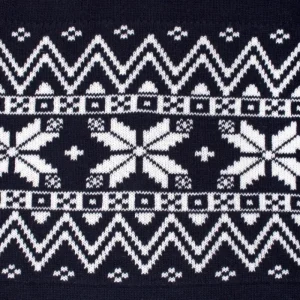 Doré Doré Pullover^Pull à col rond en laine à motif de Noël - Bleu marine