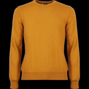Doré Doré Pullover^Pull à col rond en pure laine - Jaune Moutarde