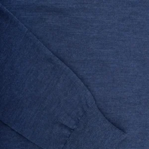 Doré Doré Pullover^Pull à col rond en pure laine - Bleu corsaire