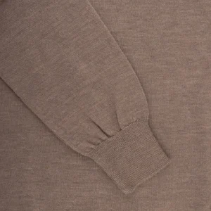 Doré Doré Pullover^Pull à col rond en pure laine - Marron Caille