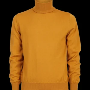 Doré Doré Pullover^Pull à col roulé en pure laine - Jaune Moutarde