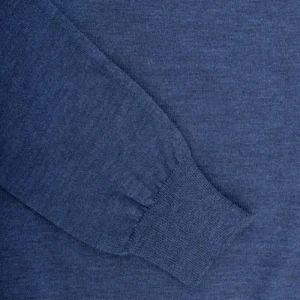 Doré Doré Pullover^Pull à col roulé en pure laine - Bleu corsaire