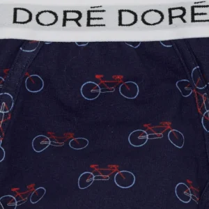Doré Doré Slips^Slip homme en coton fantaisie bicyclettes - Bleu Voilier & Bleu Drapeau