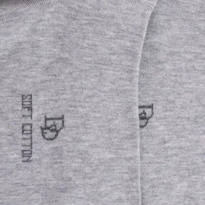 Femme Doré Doré Socquettes^Socquettes avec bord roulé en coton égyptien - Gris